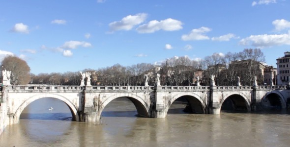 Ponte Sant Angelo in Winter