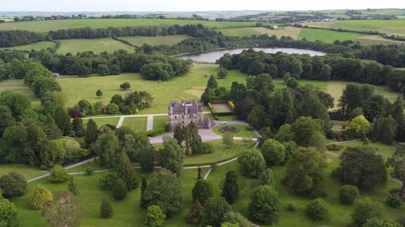 Blarney house Ireland drone aerial footage summer