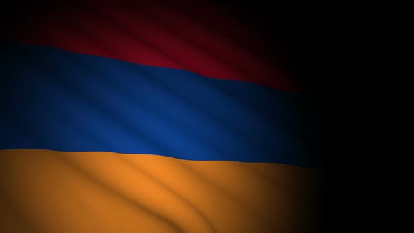 Armenia Flag Blowing in Wind