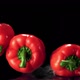 Super Slow Motion Red Bell Pepper Drops Water with Splashes - VideoHive Item for Sale