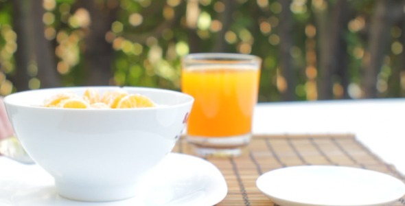 Breakfast in a Sunny Garden