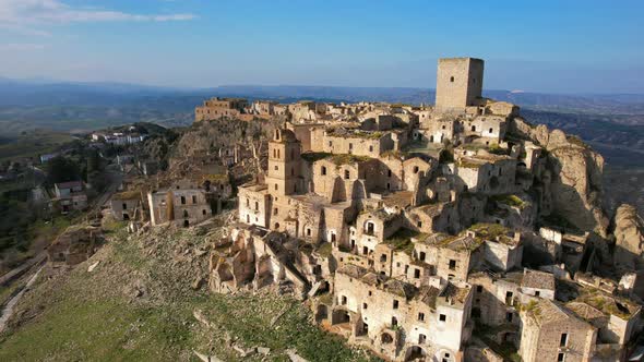 Craco is an abandoned town in Basilicata, Southern Italy. The ghost town was hit by a landslide in t