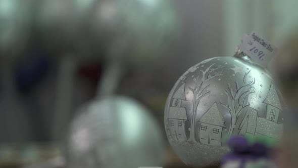 Close up Of a Painted Glass Globe