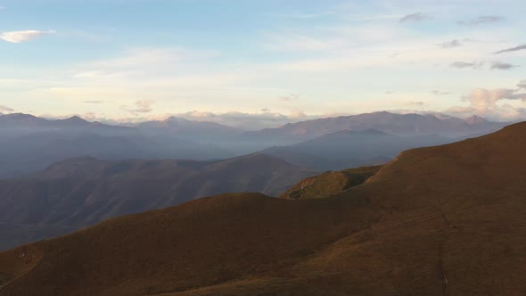 Mayak Mountain Mountain Dagestan and Aerial View of the Greater Caucasus