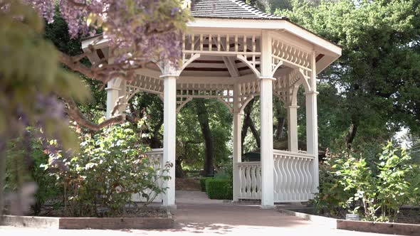 Beautiful gazebo structure in the park