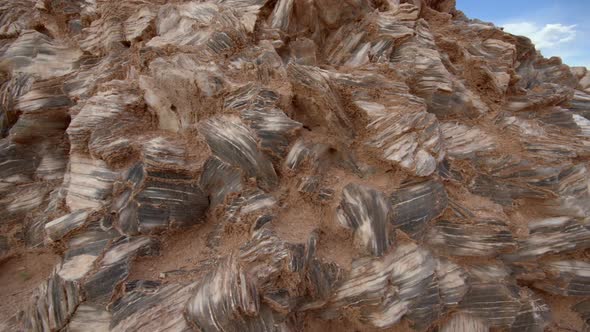 Glass mountain in Capitol Reef National Park close view of gypsum pile