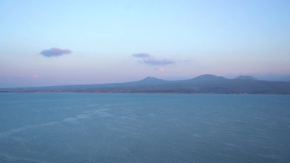 Close view Sevan lake, Armenia. 