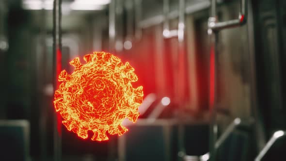Coronavirus Covid-19 Epidemic in Subway Car alt