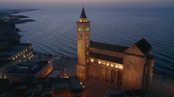 Trani Cathedral in the evening, Trani, Apulia, Italy