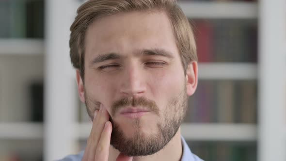 Close Up of Mouth of Man with Cavity Toothache