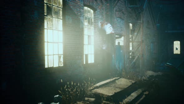 Old Brick Factory at Night alt