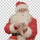 santa claus reads and sends text messages, Alpha Channel - VideoHive Item for Sale