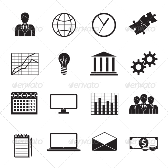 Business Flat Generic Icons Set