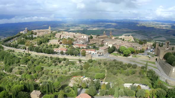 View of Montalcino and Val d'Orcia, Tuscany, Italy