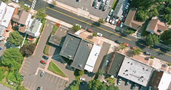 Aerial View Streets Residential Area of Small Town in Sayreville New Jersey USA