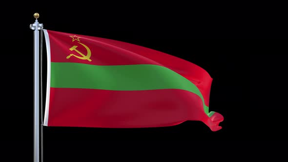 Transnistria Waving Flag