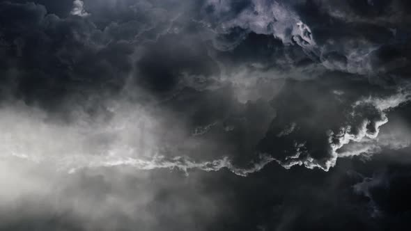 a thunderstorm and dark clouds 4k.