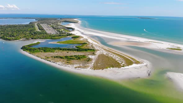 Aerial Fly Fort De Soto Park