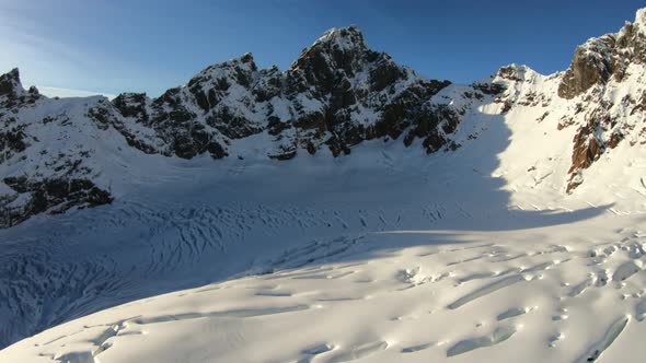 Peak Of Mountain Winter Snow Sunny Awe Inspiring View