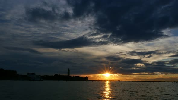 VENICE ITALY  JULY 7 2018 View From the Sea