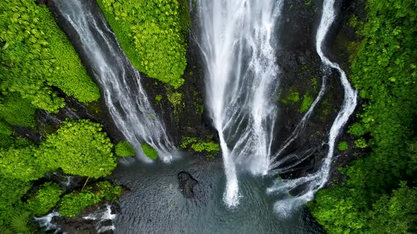 Beautiful Tropical Waterfall in Bali, Indonesia