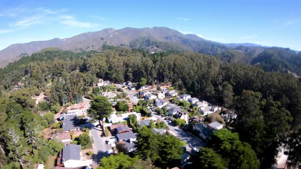 Montara Mountain Aerial Fly Over California Usa