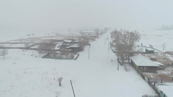 Russian village Winter