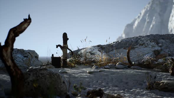 Retro Rust Hand Water Pump alt