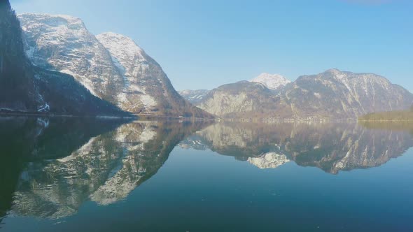 Panorama View of High Mountains, Beautiful Nature, Water Surface, National Park