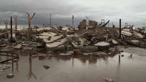 Ruins of Creepy Flooded Ghost Town.