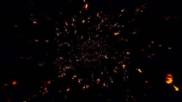 Small Fire Particles Loop 4K