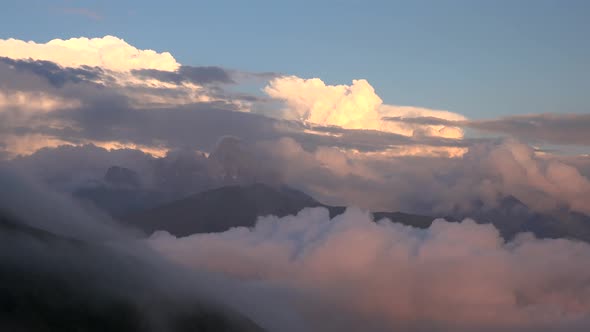 Sunset Clouds at Rocky Mountain Peak