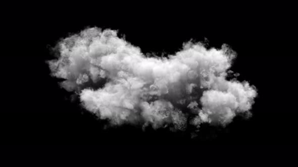 White Cloud Isolated On Transparent Background alt