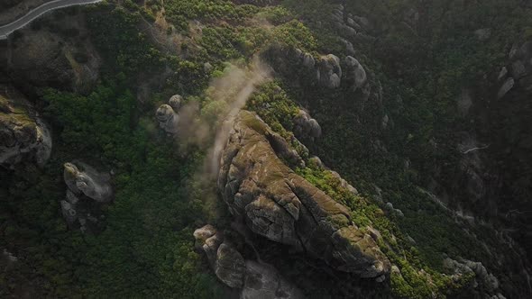 Famous mountains in Greece view 