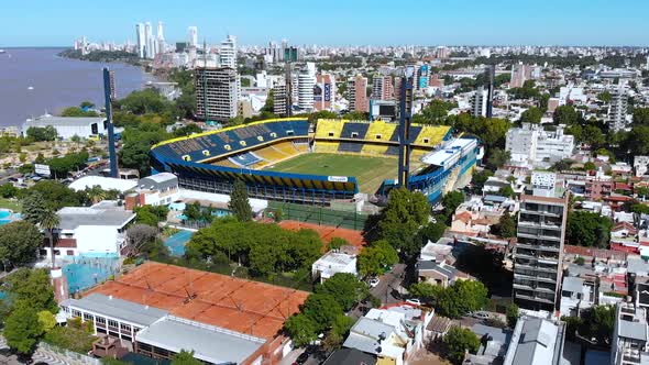 Stadium Arroyito Giant, Rosario Central football team, Argentina (aerial view)