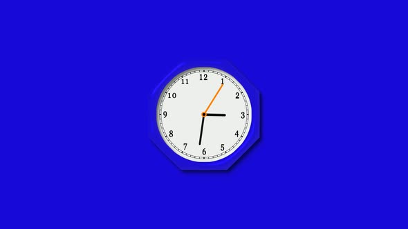 Beautiful Blue Color 3d Wall Clock