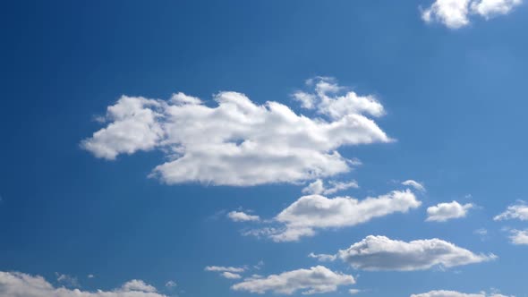 Clouds Flying on Blue Sky