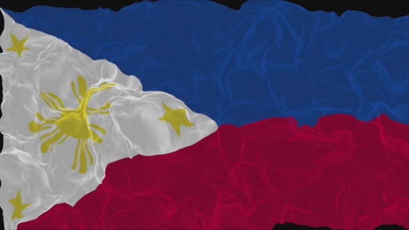flag Philippines turns into smoke. State weakening concept a crisis, alpha channel