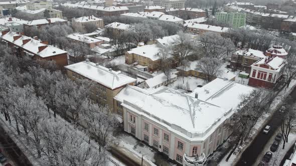 Aerial View of Poltava City in Ukraine