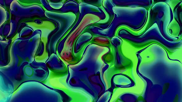 Blue Green Color Oil Liquid Animated Background