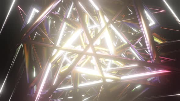 Triangle Psychedelic Kaleidoscope Patterns Animation Geometric Colorful Background