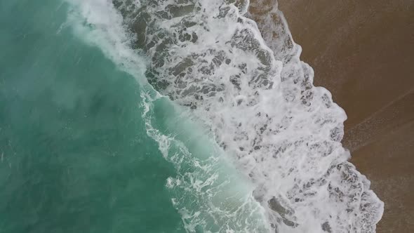 Blue Sea Storms Filmed on a Drone