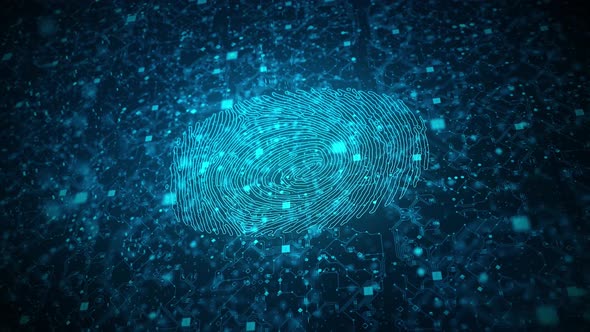 Digital Fingerprint Artificial Intelligence Network Connection 02 4K