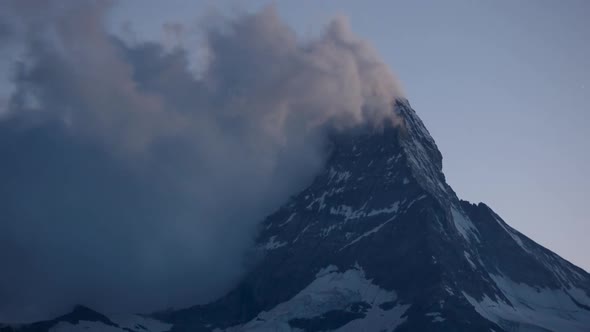 Matterhorn alps switzerland mountains snow peaks ski timelapse sunset dusk