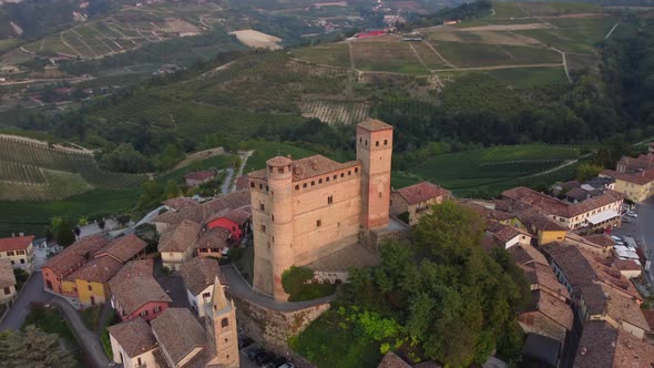 Serralunga d'Alba and Medieval Castle in Langhe, Piedmont