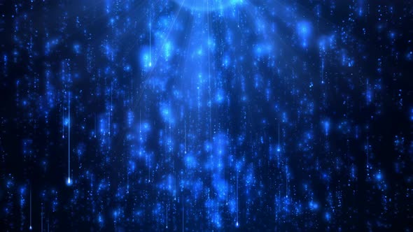 Blue Shooting Stars Cluster Loop Background