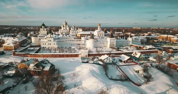 Aerial Panorama Of The Rostov Kremlin