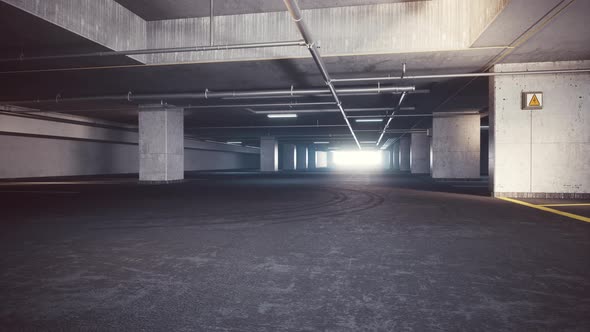 Empty Parking Underground