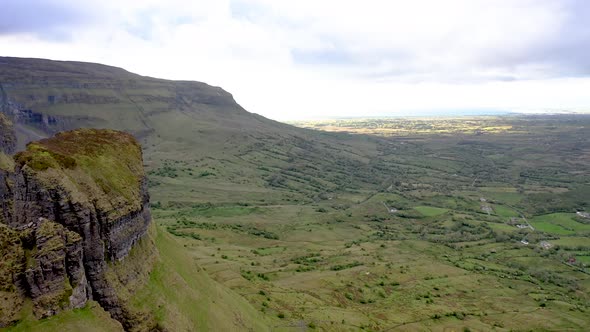 Aerial View of Rock Formation Located in County Leitrim Ireland Called Eagles Rock