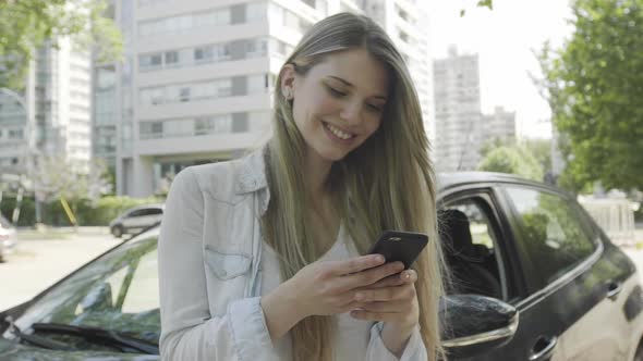 Young woman using smartphone